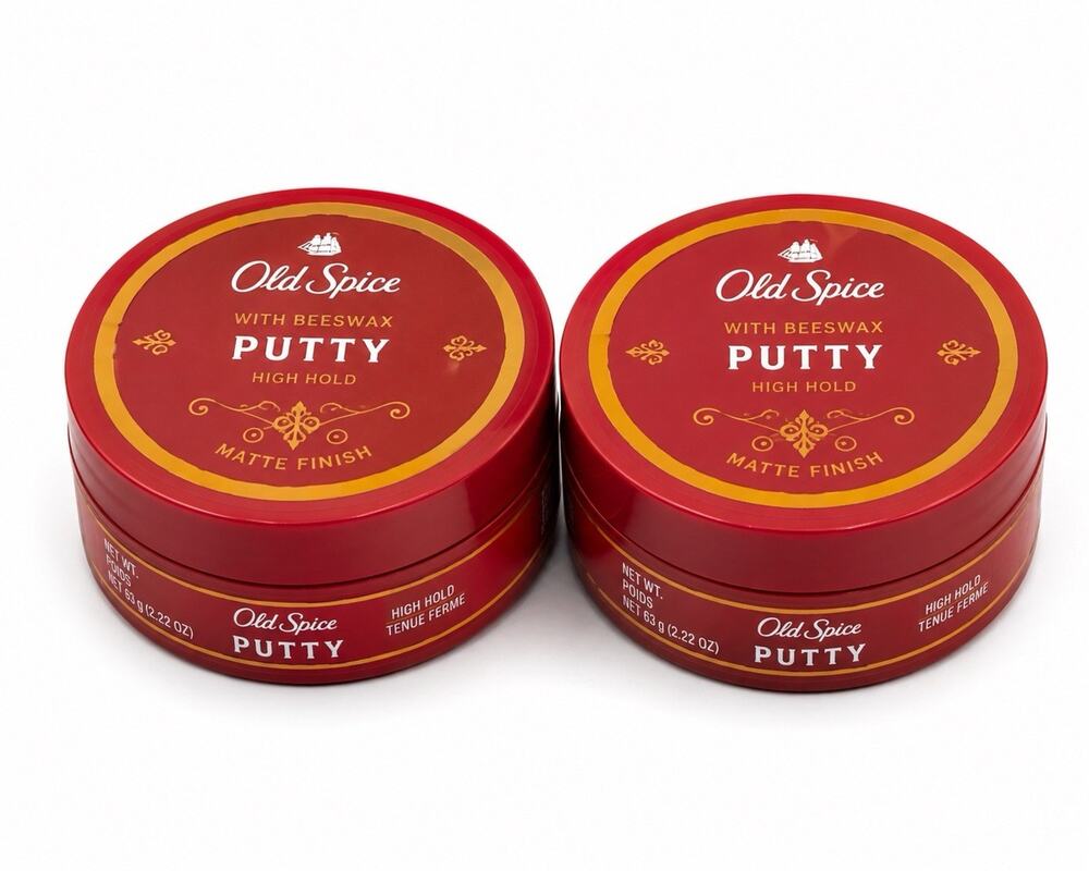 2 Pack Old Spice Putty Beeswax High Hold Matte 2.22 oz